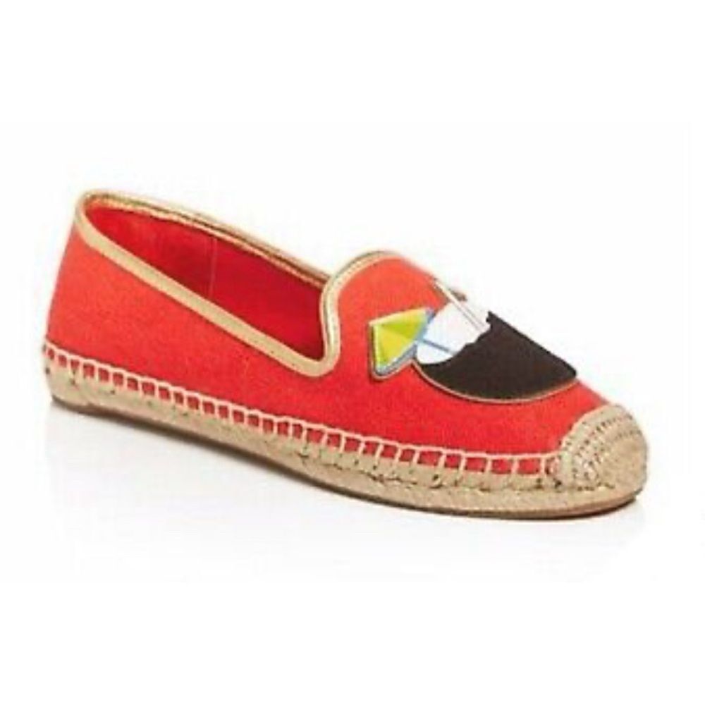 TORY BURCH COCO CALF HAIR APPLIQUÉ
ESPADRILLE FLATS Size 6
